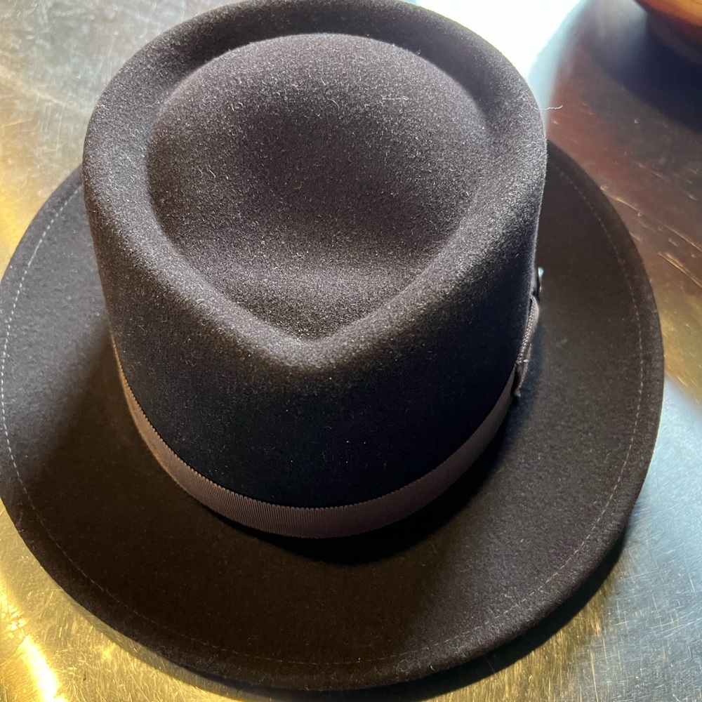 Large Brown Goorin Brothers Uncle Harry Wide Brim Fedora